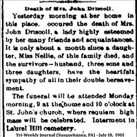 Driscoll, Mrs. John